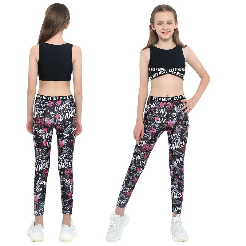 Clothing Sets Kids Girls Sports Workout Gymnastics Outfits Bra Top With Pant Leggings Set For Ballet Dance Yoga Running Fitness, White 
Clothing Sets Kids Girls Sports Workout Gymnastics Outfits Bra Top With Pant Leggings Set For Ballet Dance Yoga Running Fitness, White