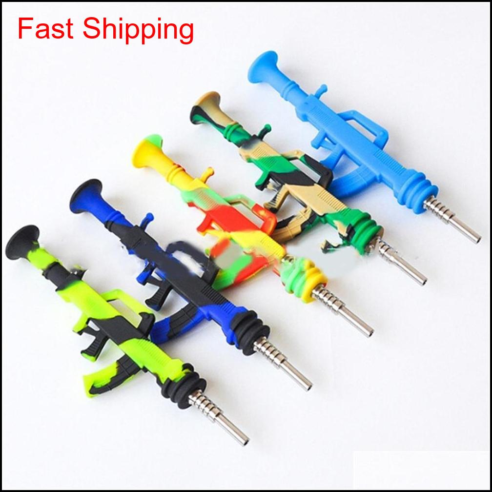 Ak47 Gun Shape Silicone Nectar Nector Collector Kit Portable Concentrate Smoke Pipe Water Pipe With Titanium Tip Dab Straw Oil Rigs J8 Yvngh
Ak47 Gun Shape Silicone Nectar Nector Collector Kit Portable Concentrate Smoke Pipe Water Pipe With Titanium Tip Dab Straw Oil Rigs J8 Yvngh