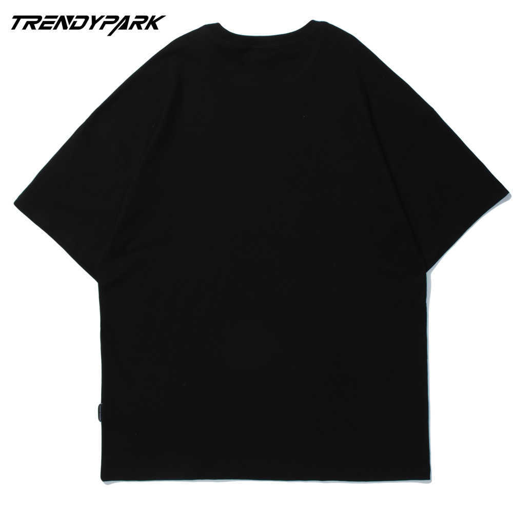 Hip Hop Oversize Men T Shirt Darkness Angle Goth Printed T-Shirt Harajuku Cotton Casual Summer Short Sleeve Tshirt Tops 210601