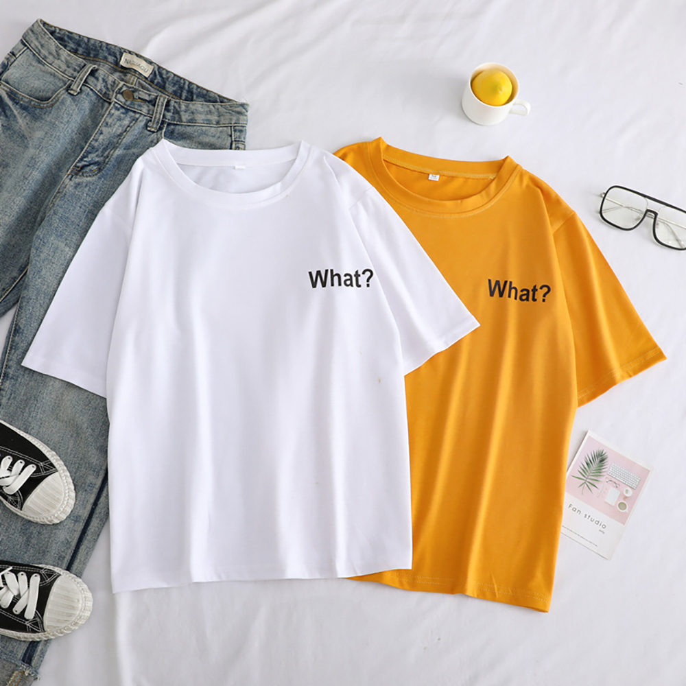 Green Print T-shirt Woman Short Sleeve Shirts Casual Loose Black White Aesthetic Tshirt Women Cute Tops Plus Size Summer Tees T200614