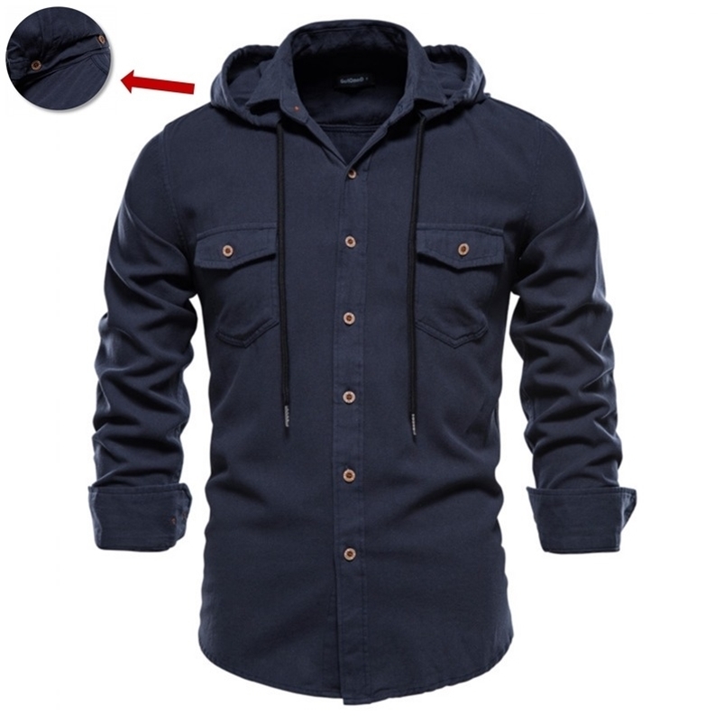 AIOPESON Spring and Autumn Hoodied Long Sleeve Shirt Men Solid Color 100% Cotton Quality for Casual 's s 210721, Coffee
AIOPESON Spring and Autumn Hoodied Long Sleeve Shirt Men Solid Color 100% Cotton Quality for Casual 's s 210721, Coffee