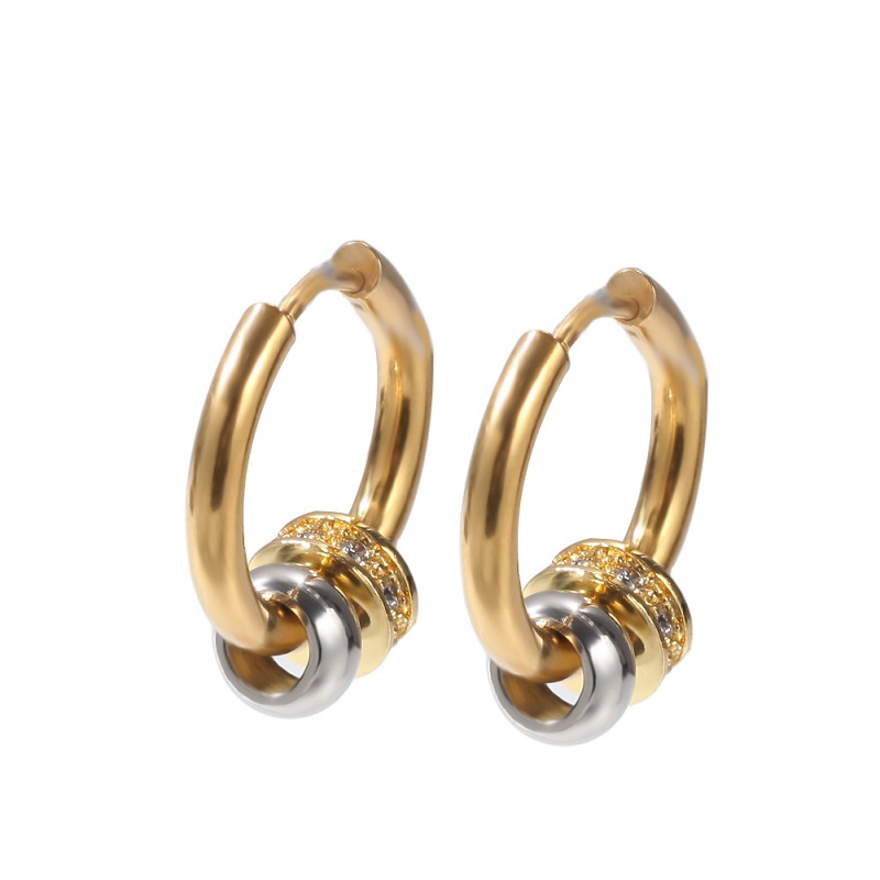 Fashion Earrings Gold Color Cubic Zircon Hoop Earrings CZ Diamond Stainless Steel Ear Buckle for Women Men Punk Hip Hop Jewelry Accessories, Golden;silver
Fashion Earrings Gold Color Cubic Zircon Hoop Earrings CZ Diamond Stainless Steel Ear Buckle for Women Men Punk Hip Hop Jewelry Accessories, Golden;silver