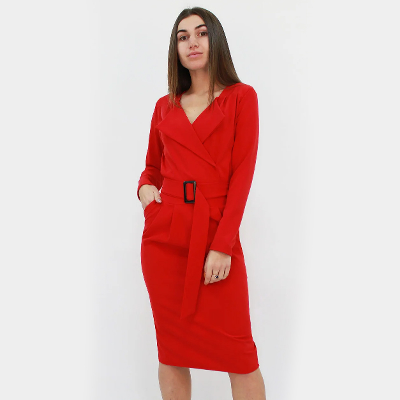 2021 New Elegant Front Pockets A-line Sashes Long Sleeve Notched Collar V-neck Office Lady Work Wear Autumn Women Wedn, Red
2021 New Elegant Front Pockets A-line Sashes Long Sleeve Notched Collar V-neck Office Lady Work Wear Autumn Women Wedn, Red