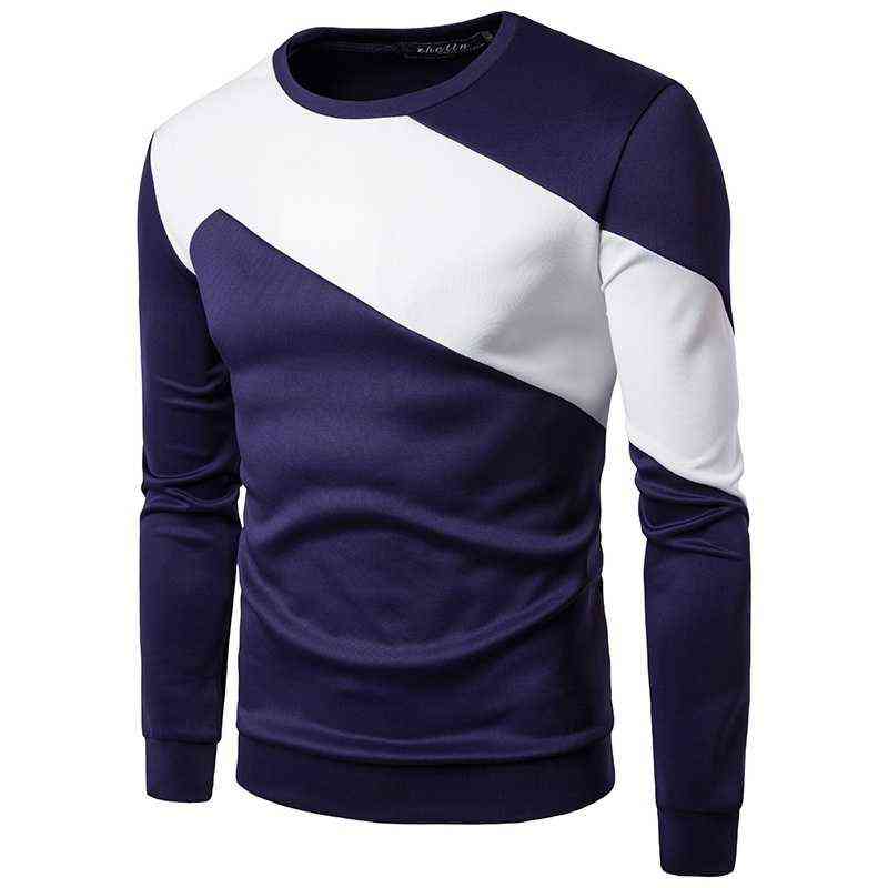 ZOGAA Men's Long Sleeved T-shirt Sweater Stitching Loose Sweatshirts 211109, Black
ZOGAA Men's Long Sleeved T-shirt Sweater Stitching Loose Sweatshirts 211109, Black