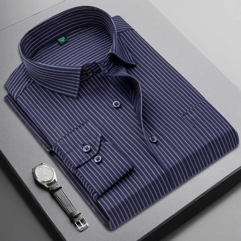 Brand Men Shirt Male Dress Shirts Striped Men's Casual Long Sleeve Business Formal Plaid Shirt camisa social 210708, K09 blue
Brand Men Shirt Male Dress Shirts Striped Men's Casual Long Sleeve Business Formal Plaid Shirt camisa social 210708, K09 blue