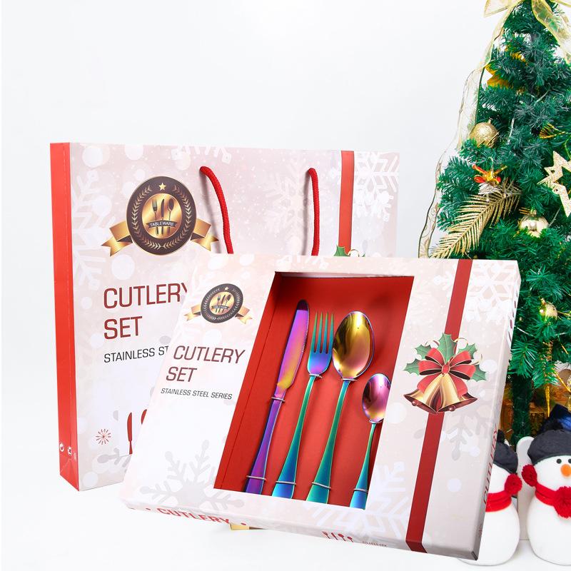 Dinnerware Sets Christmas Cutlery Tableware 24 Piece Set Stainless Steel Knife Fork Spoon Zero Waste Kitchen Device Gift
Dinnerware Sets Christmas Cutlery Tableware 24 Piece Set Stainless Steel Knife Fork Spoon Zero Waste Kitchen Device Gift