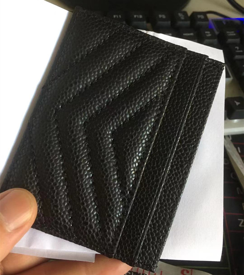 Black Gold Silver Hardware Real Leather Card Holders 10CM*8CM Fashion Men&Women Sheepskin Credit CardHolder With box, Black caviar
Black Gold Silver Hardware Real Leather Card Holders 10CM*8CM Fashion Men&Women Sheepskin Credit CardHolder With box, Black caviar