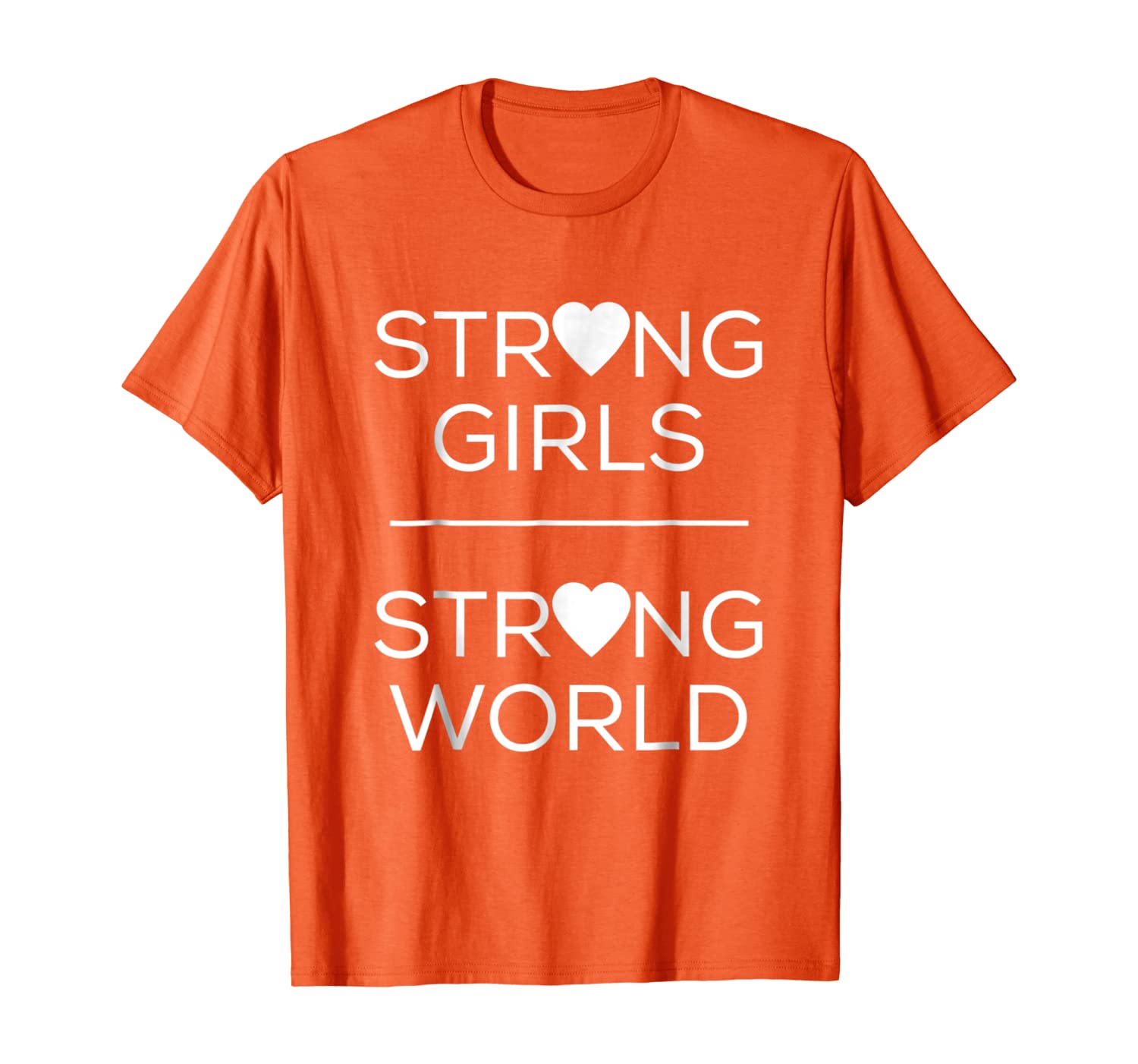 Strong Girls Strong World TShirt - Girl Power TShirt, White;black