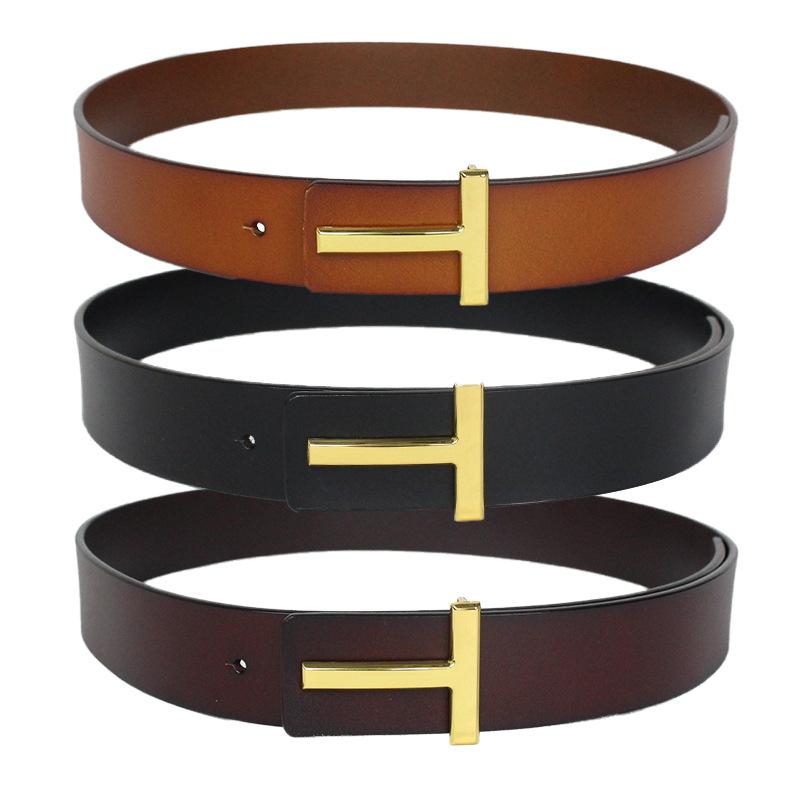 Belts Luxury Designer Belt For Men Genuine Leather Gold T Buckle 3.8cm Width Casual Wild Brand Unisex, Black
Belts Luxury Designer Belt For Men Genuine Leather Gold T Buckle 3.8cm Width Casual Wild Brand Unisex, Black