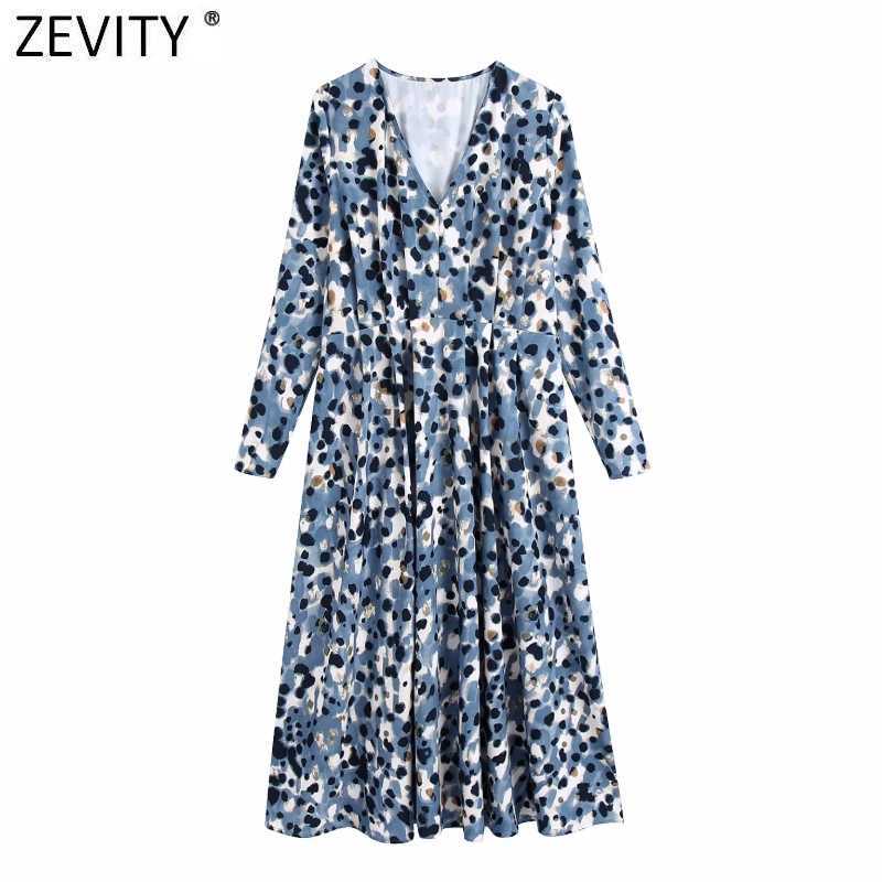 Zevity Women Elegant V Neck Ink Leopard Print Pleated Midi Dress Femme Retro Long Sleeve Business Casual Slim Vestido DS4811 210603, As pic ds4811bb
Zevity Women Elegant V Neck Ink Leopard Print Pleated Midi Dress Femme Retro Long Sleeve Business Casual Slim Vestido DS4811 210603, As pic ds4811bb