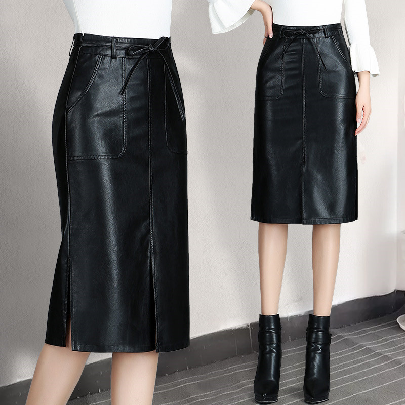 Autumn Black Leather Skirt Women Plus Size Sexy Midi PU Pencil Skirts Womens High Waist Split Office Leather Skirt Female size xl
Autumn Black Leather Skirt Women Plus Size Sexy Midi PU Pencil Skirts Womens High Waist Split Office Leather Skirt Female size xl