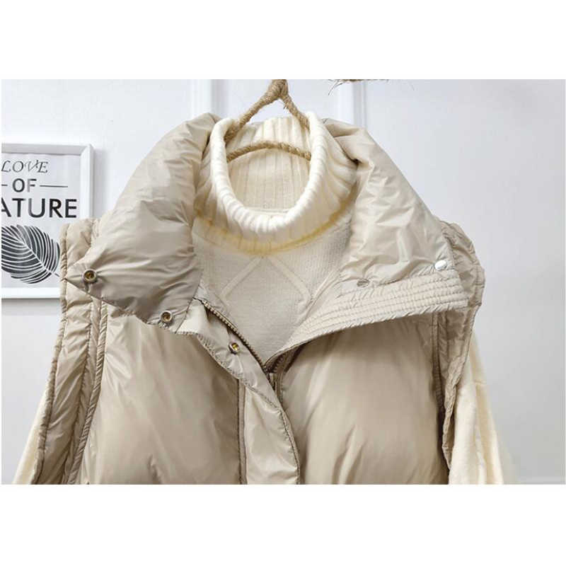 SEDUTMO Winter Duck Down Vest Women Ultra Light Oversize Waistcoat Autumn Casual Short Pocket Jacket Slim Parkas ED1317 210819