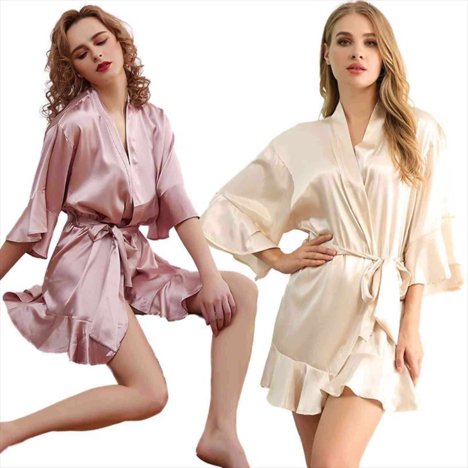 Satin Wedding Kimono Bride Women Sleepwear Robe.sleepwear Bridesmaid Robes Pajamas Bathrobe Nightgown Spa Bridal Dressing Gown, Black;red
Satin Wedding Kimono Bride Women Sleepwear Robe.sleepwear Bridesmaid Robes Pajamas Bathrobe Nightgown Spa Bridal Dressing Gown, Black;red
