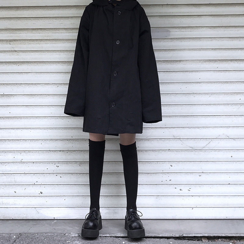 Women's Fashion Gothic Punk Hoodie Women's Jacket Jacket Long Sweatshirt Long Section 201112