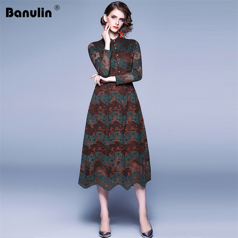 Autumn Winter Plus Size Vintage Lace Brown Midi Dresses Women Elegant Bodycon Black Dress Party Long Sleeve Runway Vestidos 210603, The picture color
Autumn Winter Plus Size Vintage Lace Brown Midi Dresses Women Elegant Bodycon Black Dress Party Long Sleeve Runway Vestidos 210603, The picture color