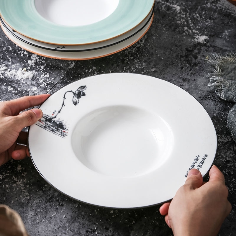Straw hat creative ceramic spaghetti western food ramen bowl cold dish domestic Chinese tableware soup plate deep
Straw hat creative ceramic spaghetti western food ramen bowl cold dish domestic Chinese tableware soup plate deep