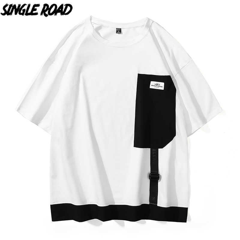 Single Road Men's T-shirt Summer Patchwork T-shirts Japanese Streetwear Harajuku Plus Size Oversized T Shirt For 210629, Black t-shirt men
Single Road Men's T-shirt Summer Patchwork T-shirts Japanese Streetwear Harajuku Plus Size Oversized T Shirt For 210629, Black t-shirt men