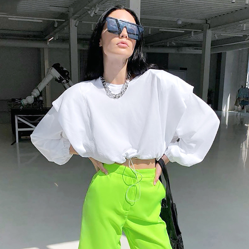 2021 New Chic Waist Drawstring Sweatshirt Knit Pullover Long Sleeve Streetwear Crop Top Ladies Autumn O-neck Solid Cotton Pink White 9n8i
2021 New Chic Waist Drawstring Sweatshirt Knit Pullover Long Sleeve Streetwear Crop Top Ladies Autumn O-neck Solid Cotton Pink White 9n8i