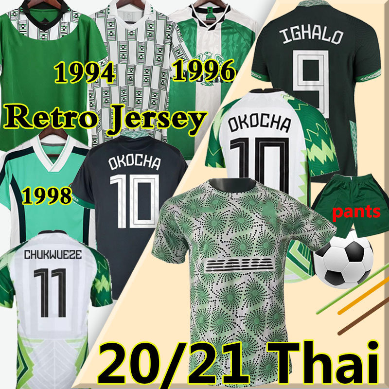 Okechukwu retro soccer jerseys 1994 96 98 maillot de foot 2021 IGHALO OKOCHA AHMED MUSA Ndidi MIKEL IHEANACHO Classic Vintage Jersey Training Football shirt, Niriliya 20/21 home 
Okechukwu retro soccer jerseys 1994 96 98 maillot de foot 2021 IGHALO OKOCHA AHMED MUSA Ndidi MIKEL IHEANACHO Classic Vintage Jersey Training Football shirt, Niriliya 20/21 home