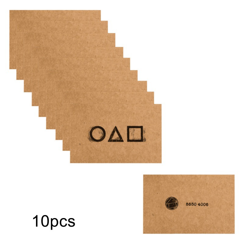 10pcs/set TV Squid Game Invitation Card Cosplay Prop Game Card Accessories Fast shipping Halloween Supplies
10pcs/set TV Squid Game Invitation Card Cosplay Prop Game Card Accessories Fast shipping Halloween Supplies
