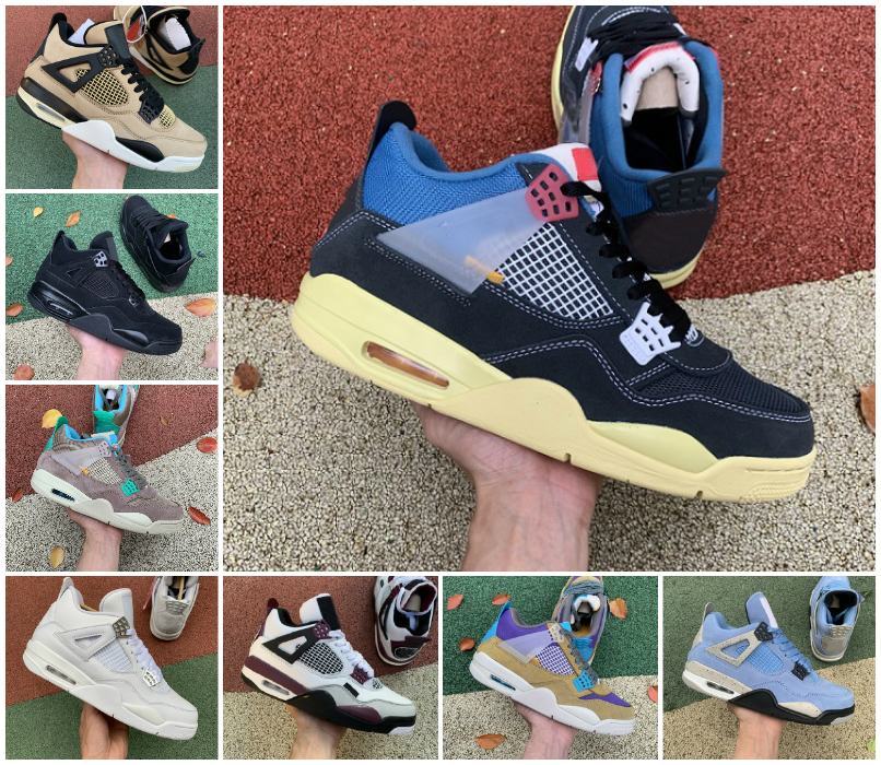 Top Quality University Blue 4 4s Basketball Shoes Mens Women Black Cat Cream Sail Desert Moss White Oreo Jumpman Neon Shimmer Union Taupe Haze What The Cement Sneakers, Bubble package bag
Top Quality University Blue 4 4s Basketball Shoes Mens Women Black Cat Cream Sail Desert Moss White Oreo Jumpman Neon Shimmer Union Taupe Haze What The Cement Sneakers, Bubble package bag