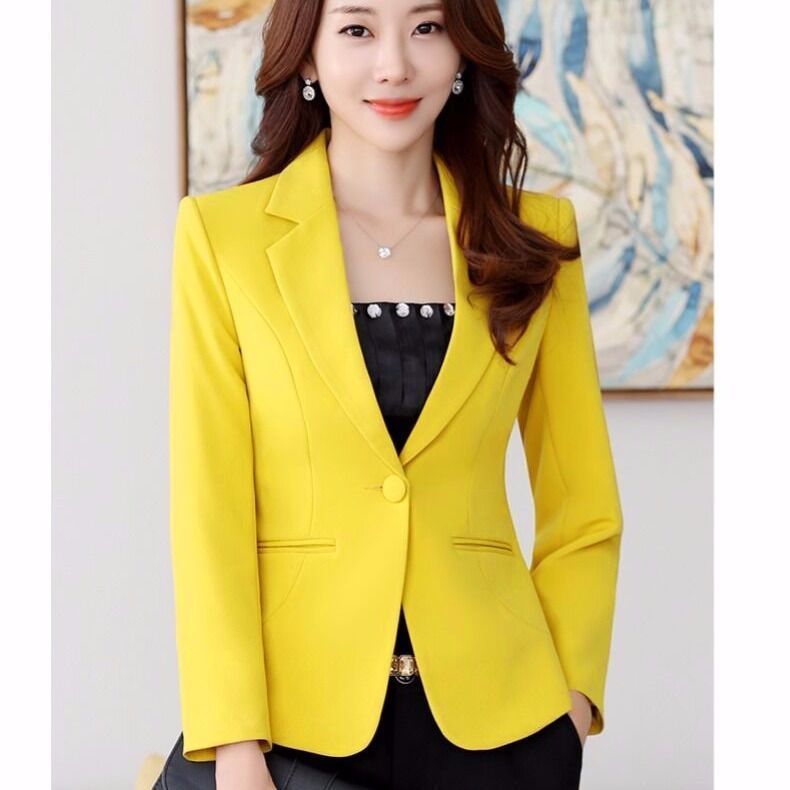 Autumn Winter Jackets New Fashion Office Slim Long Sleeve Suit Women Coat Casual Suits Female Work Green Black Suit Tops 201019