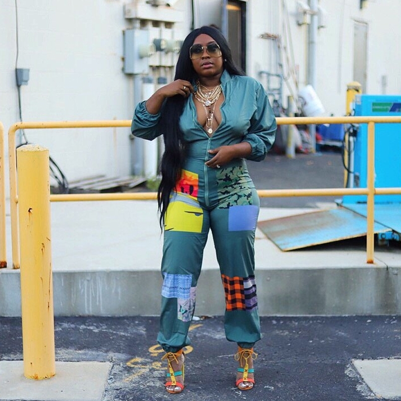 Color Block Women Autumn Rompers Full Sleeve Zipper Up Jumpsuits Casual Stitching Playsuit Streetwear Female One Piece Overalls T200509