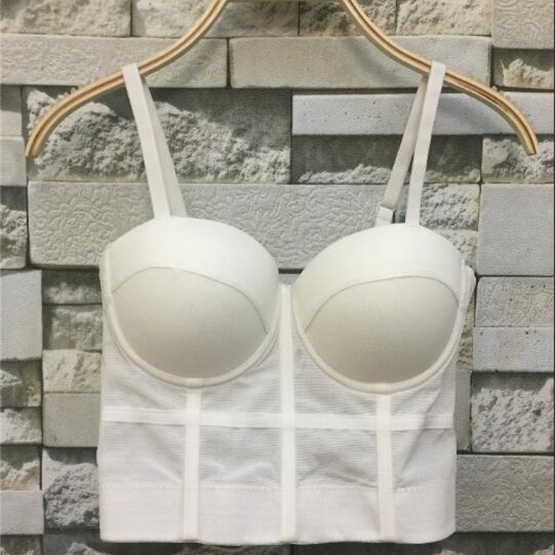 Fashion Mesh Push Up Bralet Women's Corset Bustier Corest Bra Night Club Party Cropped Top 210527