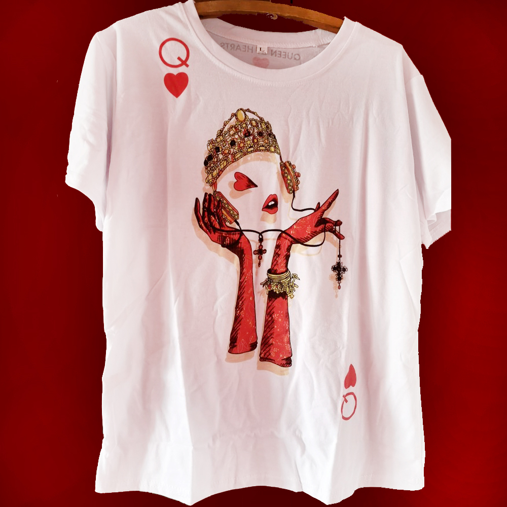 Zuolunouba Playing Cards In Harajuku T Shirt Women New Casual Short Sleeve Summer Tees Tops Loose 210306