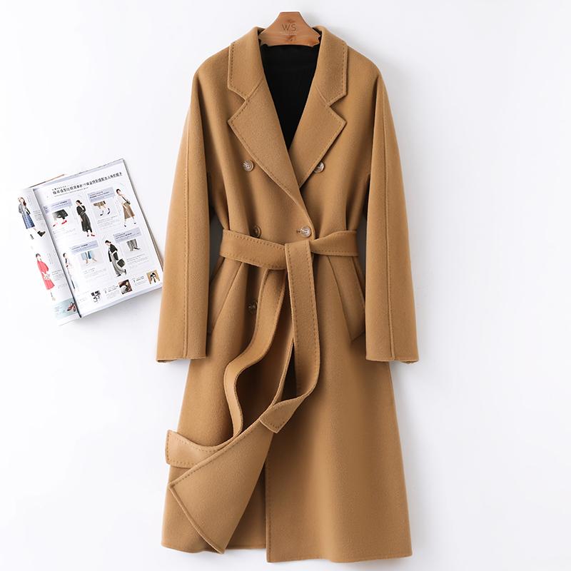 Women' Wool & Blends Double Sided Breif Long Coat Women Belt Mid-Length 2021 Fashion Breasted Solid Elegant Winter Jacket, Black
Women' Wool & Blends Double Sided Breif Long Coat Women Belt Mid-Length 2021 Fashion Breasted Solid Elegant Winter Jacket, Black
