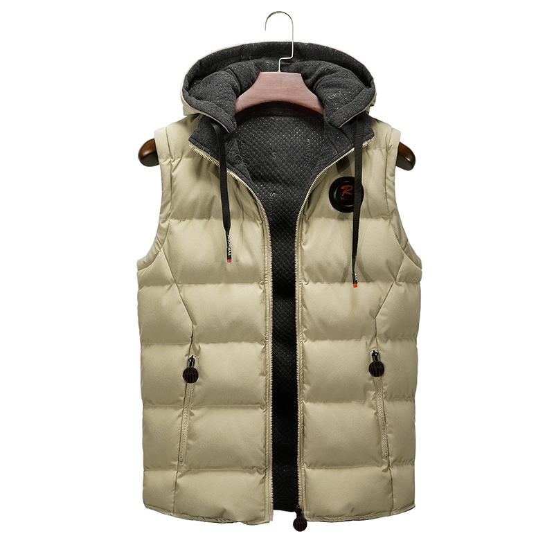 Riinr New Mens Jackets Sleeveless Vest Winter Men's Warm Cotton Vest Homme Casual Thicken Waistcoat Casual Coats 201120