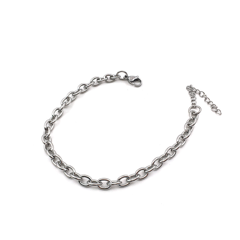 Popular Handmade Silver Stainless Steel Link Chain Bracelet Jewelry with DIY Charm 
Popular Handmade Silver Stainless Steel Link Chain Bracelet Jewelry with DIY Charm