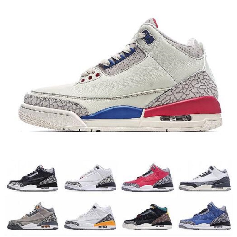 2021 New Jumpman 3 3s Men Women Basketball Shoes UNC White Cement Mocha Denim Fire Red Fragment Sports Sneakers Size 36-47, # 30
2021 New Jumpman 3 3s Men Women Basketball Shoes UNC White Cement Mocha Denim Fire Red Fragment Sports Sneakers Size 36-47, # 30
