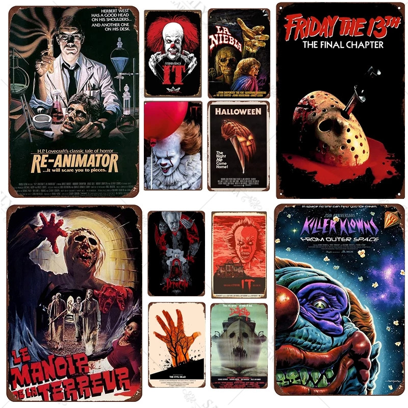 Painting Vintage Horror Movies Poster Metal Plate Signs Shabby Chic Man Cave Wall Decor Tin Sign Retro Cinema Stickers Home Bar Plaques 20*30 cm
Painting Vintage Horror Movies Poster Metal Plate Signs Shabby Chic Man Cave Wall Decor Tin Sign Retro Cinema Stickers Home Bar Plaques 20*30 cm