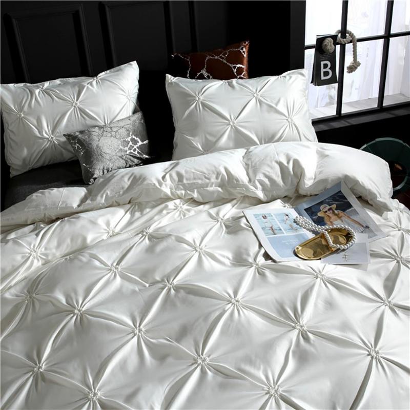 Bedding Sets Satin Silk Comforter Set Queen King Bed Cover Duvet Bedclothes Quilt Pillow Case Home Decoration Textile