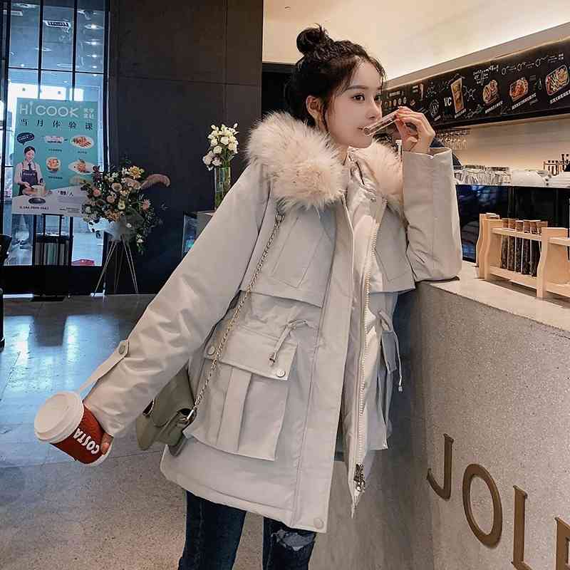 Large Natural Fur Hooded Winter Jacket Women 90% White Duck Down Thick Parkas Warm Sash Tie Up Snow Coat 210603, Black 
Large Natural Fur Hooded Winter Jacket Women 90% White Duck Down Thick Parkas Warm Sash Tie Up Snow Coat 210603, Black