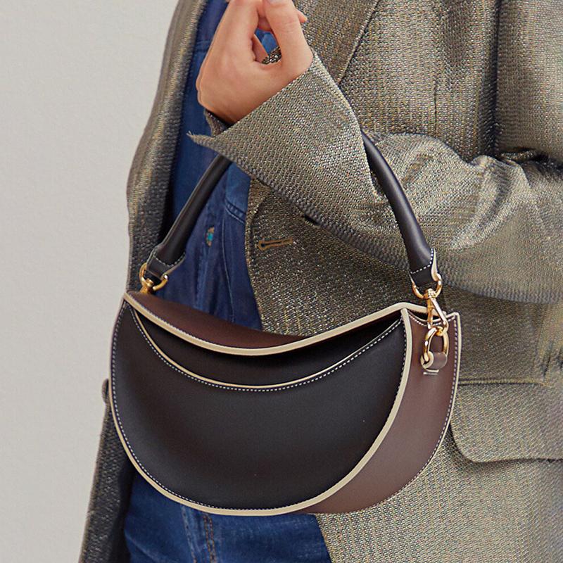 Evening Bags Retro Half-moon Fashionable Purses Wide Shoulder Strap Crossbody For Women Brown Designer Handbags High Quality
Evening Bags Retro Half-moon Fashionable Purses Wide Shoulder Strap Crossbody For Women Brown Designer Handbags High Quality