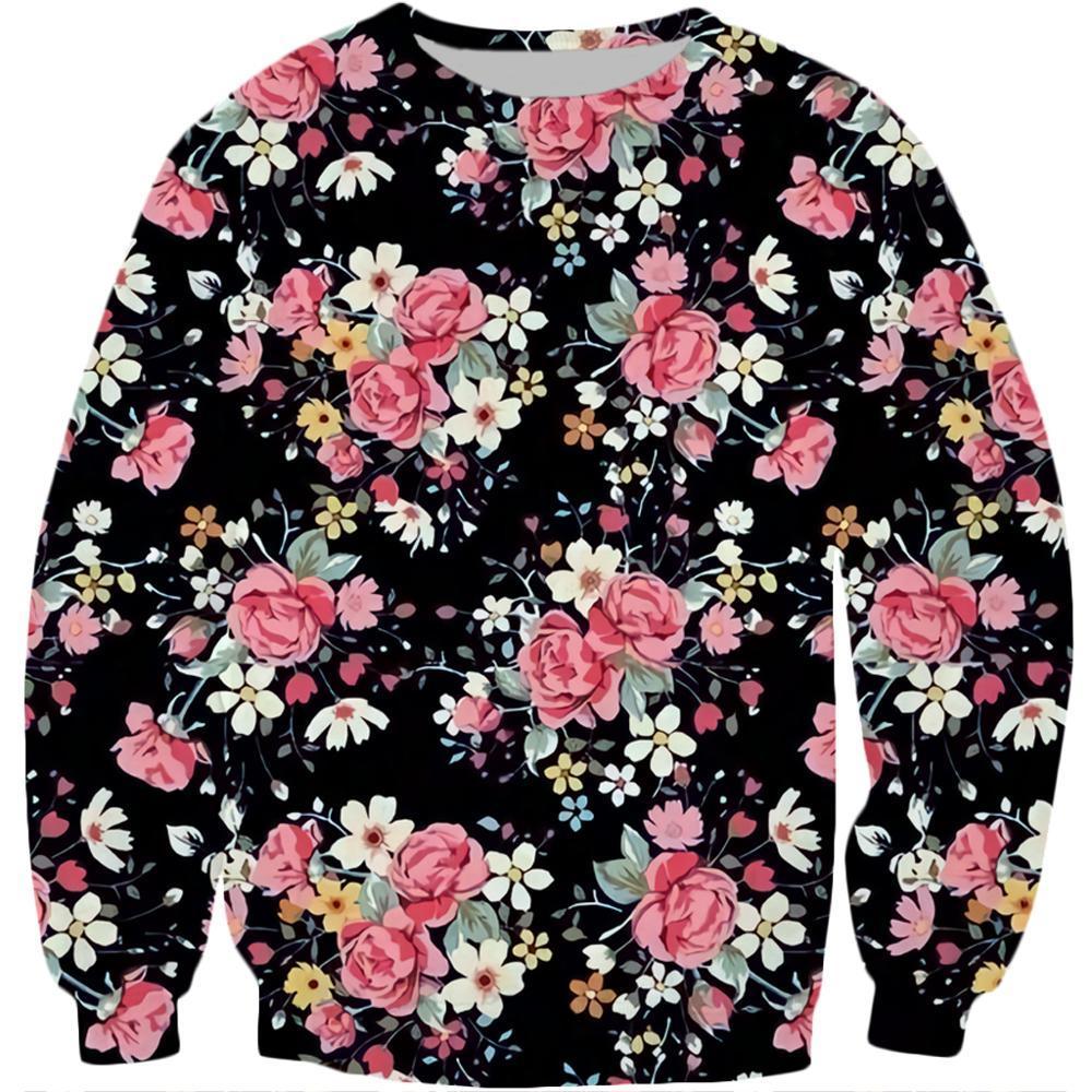 Beautiful rose / peony flower 3D All Over Printed Sweatshirt Men/Women Harajuku floral Long sleeve sweatshirt Casual Pullover 201020