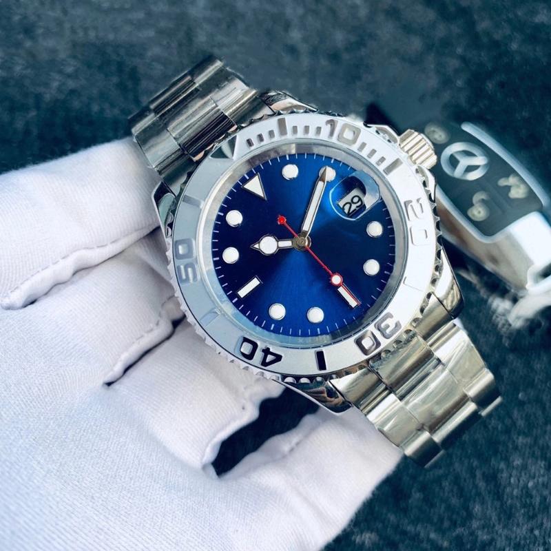 Wristwatches Mens Watch Automatic Mechanical Stainless Steel Sport Watches Blue Dial Rubber Sapphire Glass, Color 15
Wristwatches Mens Watch Automatic Mechanical Stainless Steel Sport Watches Blue Dial Rubber Sapphire Glass, Color 15