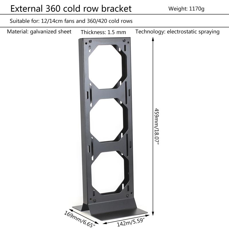 Laptop Cooling Pads K3NB External Water Dock Bracket For ITX Computer Case 240 360mm Cooler Radiator Multifunction Stent
