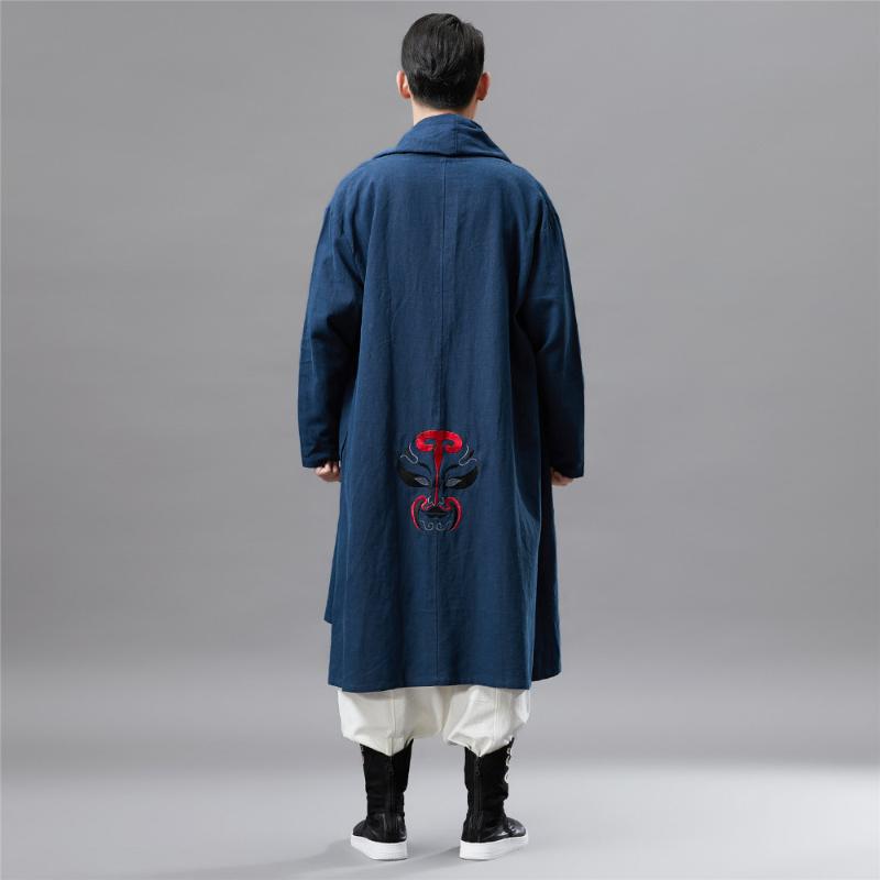 Men's Trench Coats 2021 Autumn Mens Clothes Embroidered Face Windbreaker Retro Ethnic Style Male Shawl Collar Cardigan D737, Black
Men's Trench Coats 2021 Autumn Mens Clothes Embroidered Face Windbreaker Retro Ethnic Style Male Shawl Collar Cardigan D737, Black