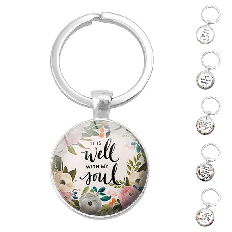 Keychains Bible Verse Glass Cabochon Pendant Keychain Scripture Christian Jewelry Accessories Silver Alloy Metal Key Chains Rings
Keychains Bible Verse Glass Cabochon Pendant Keychain Scripture Christian Jewelry Accessories Silver Alloy Metal Key Chains Rings