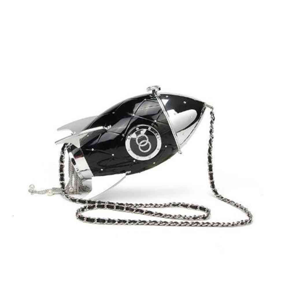 Designer bag Very Cool space Rocket handbag Fashion Women Evening clutch wallet tassels Chain shoulder With box, Black
Designer bag Very Cool space Rocket handbag Fashion Women Evening clutch wallet tassels Chain shoulder With box, Black
