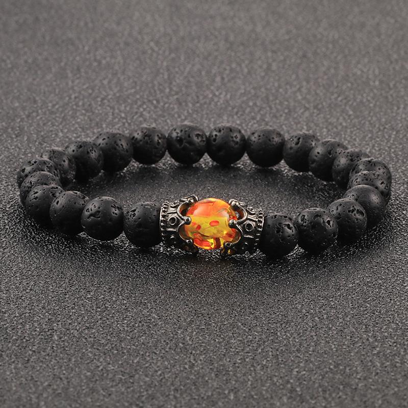Beaded, Strands Black Lava Stone Men Bracelets Vintage Crown Charms Tiger Eye Natural Beads Elastic Bracelet For Women Fashion Jewelry Pulse
Beaded, Strands Black Lava Stone Men Bracelets Vintage Crown Charms Tiger Eye Natural Beads Elastic Bracelet For Women Fashion Jewelry Pulse