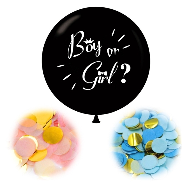 1 Set Giant Boy Or Girl Gender Reveal Black Latex Balloon Baby Shower Confetti Ballons Birthday Gender Reveal Party Decoration Y0107
1 Set Giant Boy Or Girl Gender Reveal Black Latex Balloon Baby Shower Confetti Ballons Birthday Gender Reveal Party Decoration Y0107