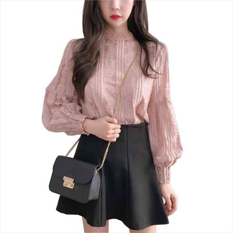Sexy Fashion Lace Shirts Blouse Female Long Sleeve Elegant Women Blouses O Neck Lace Floral Print Cotton Blouse Xz043, White
Sexy Fashion Lace Shirts Blouse Female Long Sleeve Elegant Women Blouses O Neck Lace Floral Print Cotton Blouse Xz043, White