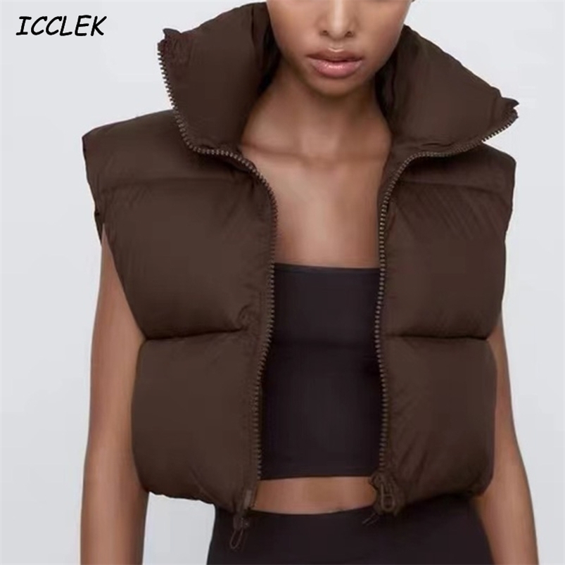 Za Women's Waistcoats Jackets Vest Coats Parkas Sleeveless Female Solid Zipped Cropped Top Elegant Outwear Spring Fashion Simple 211109, Brown
Za Women's Waistcoats Jackets Vest Coats Parkas Sleeveless Female Solid Zipped Cropped Top Elegant Outwear Spring Fashion Simple 211109, Brown