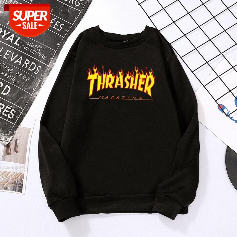 Autumn and winter Thrasher flame printing men women long-sleeved students loose hooded tide brand couple wild sweater #9S8p, White
Autumn and winter Thrasher flame printing men women long-sleeved students loose hooded tide brand couple wild sweater #9S8p, White