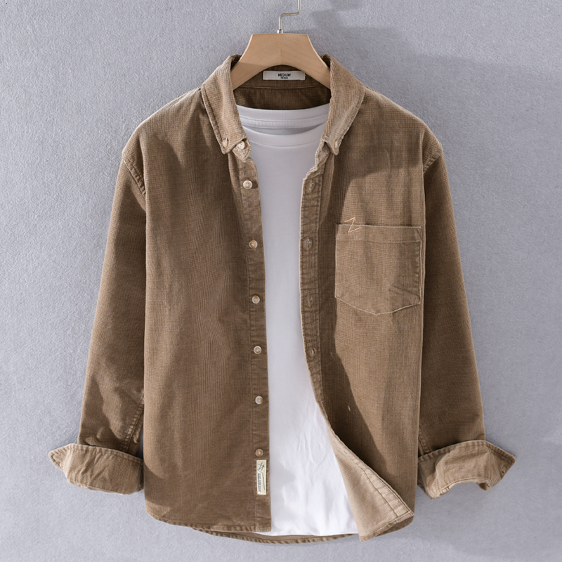 2021 Japanese Retro Corduroy Long-sleeved Occasional Men Simple Cotton Shirts for Comfortable Fashion Men's Shirt Autumn Y2qd, Dark gray.
2021 Japanese Retro Corduroy Long-sleeved Occasional Men Simple Cotton Shirts for Comfortable Fashion Men's Shirt Autumn Y2qd, Dark gray.