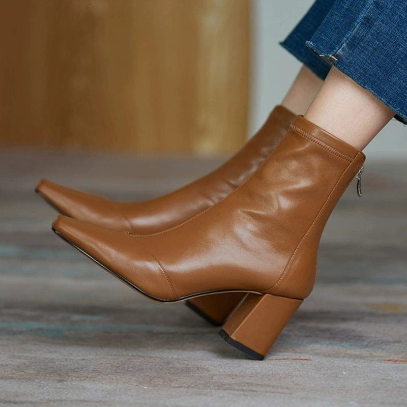 Women Pointed Toe Boots Ladies Soft Heels Female Women's Office Shoes New Fashion E61u, Apricot
Women Pointed Toe Boots Ladies Soft Heels Female Women's Office Shoes New Fashion E61u, Apricot
